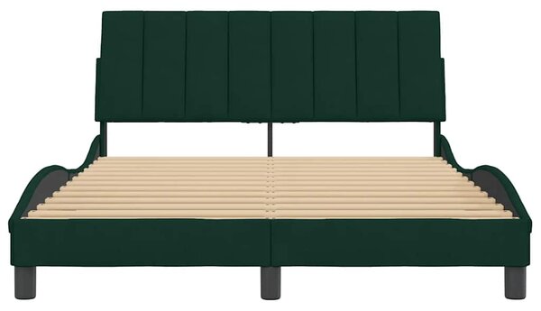 Rám postele bez matrace Hanko tmavě zelená 120 x 200 cm samet 3207840