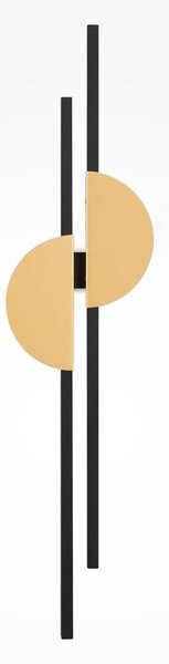 Maytoni Nástěnné LED svítidlo SKYLINE, 23W, 4000K, v. 79 cm, CRI80 Barva: Černo-zlatá