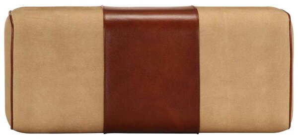 Lavice gymnastický kůň 58 cm hnědá pravá kůže a mangovník 320785