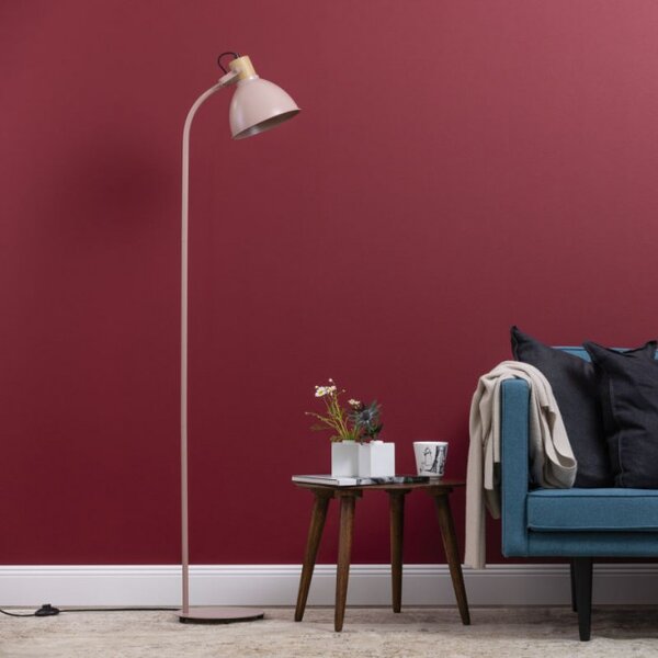 Brilliant 94556/04 Stojanová lampa ERENA růžová + dřevo