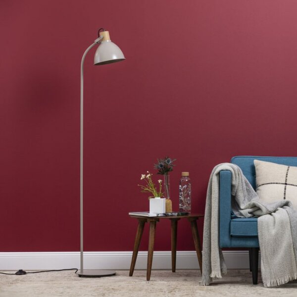 Brilliant 94556/20 Stojanová lampa ERENA taupe + dřevo