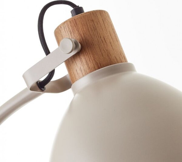 Brilliant 94556/20 Stojanová lampa ERENA taupe + dřevo