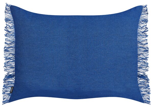 Sada 2 dekorativních polštářů MABA Bavlna 50 x 35 cm Námořnická modrá Bez vzoru