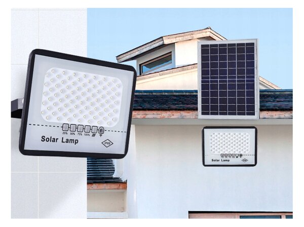 BERGE Solární LED svítidlo DAKAR - 50W - PIR
