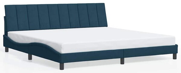 Rám postele bez matrace modrý 90 x 190 cm samet 3207897