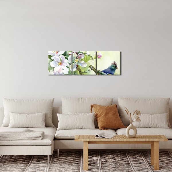 Obraz - Jaro (s hodinami) (90x30 cm)