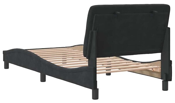 Rám postele bez matrace černý 80x200 cm samet 3207889