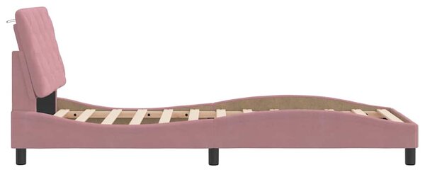 Rám postele bez matrace růžový 80x200 cm samet 3207892