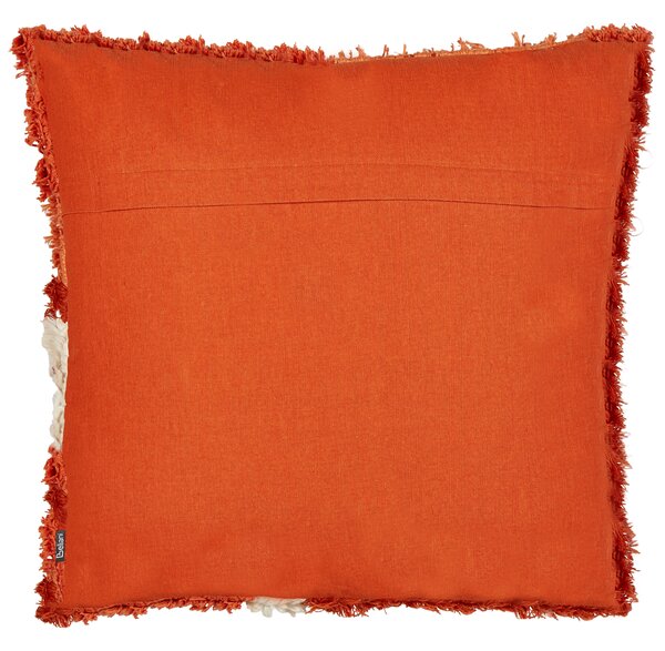 Sada 2 dekorativních polštářů SAGENIA Bavlna 45 x 45 cm Oranžová Abstraktní vzor