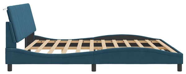 Rám postele bez matrace modrý 90 x 190 cm samet 3207897