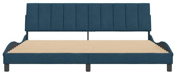 Rám postele bez matrace modrý 90 x 190 cm samet 3207897