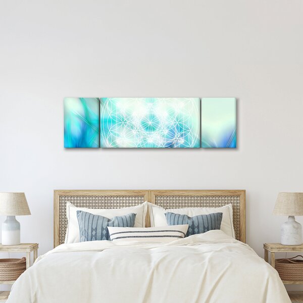 Obraz - Merkaba v tyrkysovém pozadí (170x50 cm)