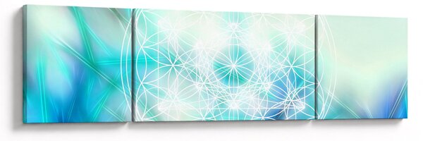 Obraz - Merkaba v tyrkysovém pozadí (170x50 cm)
