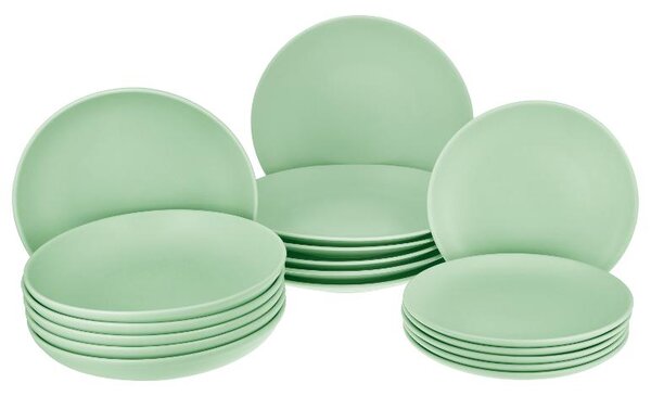 Silvercrest® Jídelní servis Pastell, 18dílná sada, mintová (100408261)