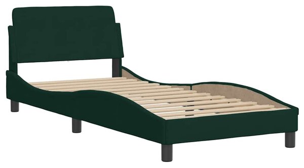 Postel s matrací Dover tmavě zelená 80 x 200 cm samet 3208294