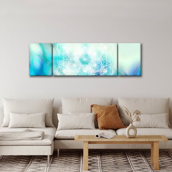 Obraz - Merkaba v tyrkysovém pozadí (170x50 cm)