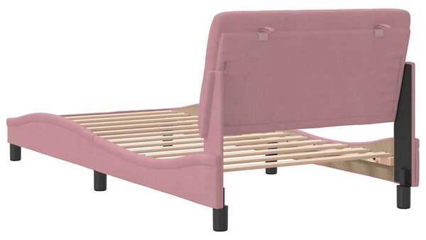 Rám postele bez matrace růžový 100x200 cm samet 3207910