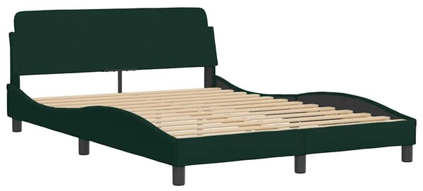 Postel s matrací Hanko tmavě zelená 140 x 190 cm samet 3208595