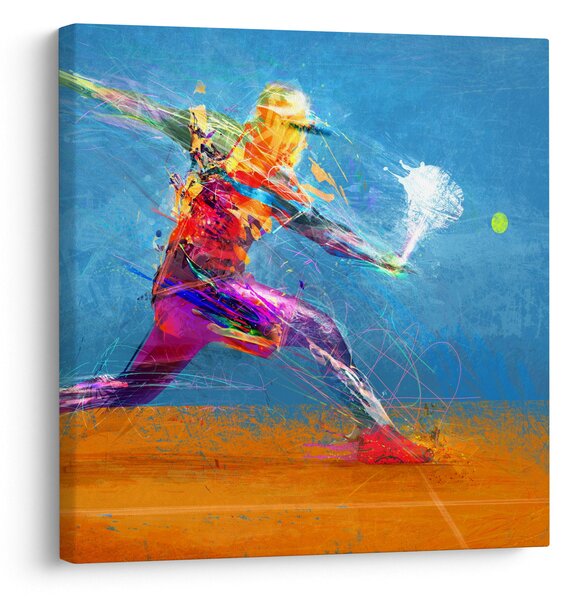 Obraz - Malovaný tenista (30x30 cm)