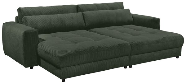 POHOVKA BIG SOFA, textil, kompozitní dřevo, tmavě zelená MID.YOU - Rozkládací sedačky, Online Only