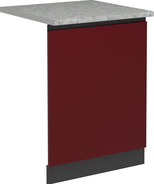 Čelní panel myčky Vicco R-Line Červená 60 cm s pracovní deskou, Model 55117