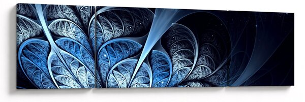 Obraz tmavěmodrého květu (170x50 cm)
