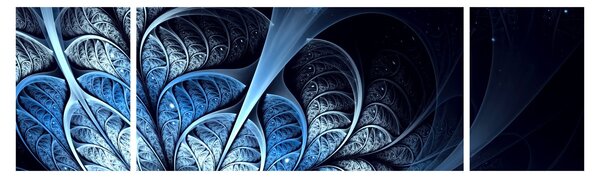 Obraz tmavěmodrého květu (170x50 cm)