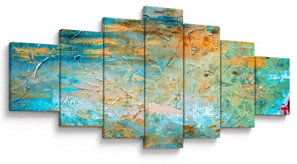 Obraz modré abstrakce (210x100 cm)