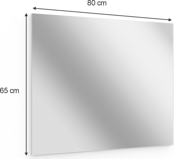 Koupelnové zrcadlo Vicco Viola Bílá 80 x 65 cm, Model 38799