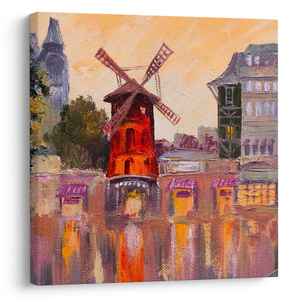 Obraz - Moulin rouge, Paříž, Francie (30x30 cm)