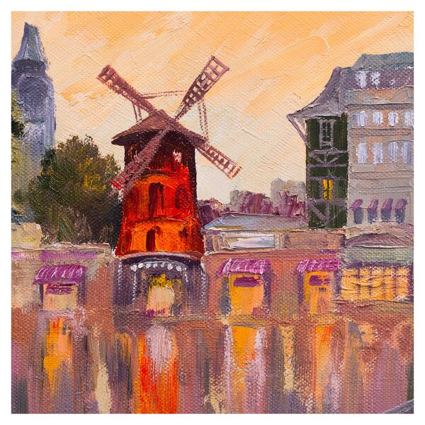 Obraz - Moulin rouge, Paříž, Francie (30x30 cm)