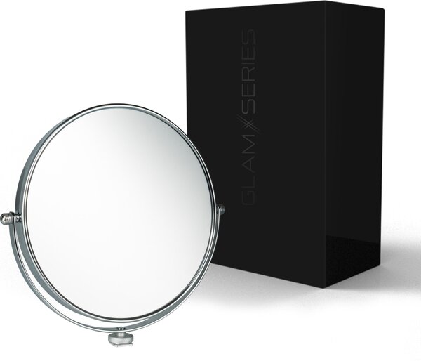 Zrcátko GlamSeries GlamLuminater, zrcátko pro make-up 360° rotace pro přídavné rameno, kosmetické zrcátko s dvojnásobným zvětšením pro světlo LED