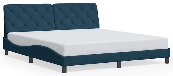 Rám postele bez matrace tmavě modrý 180x200 cm samet 3207939