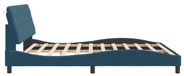 Rám postele bez matrace tmavě modrý 180x200 cm samet 3207939