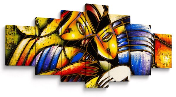 Obraz - Olejomalba, milenci (210x100 cm)