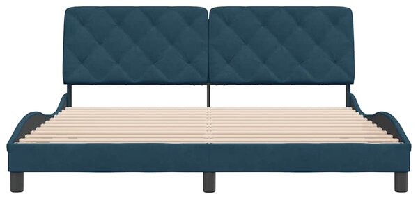 Rám postele bez matrace tmavě modrý 180x200 cm samet 3207939