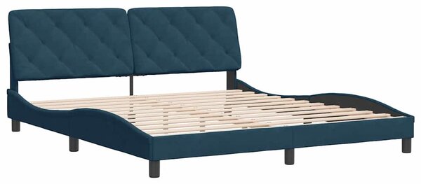 Rám postele bez matrace tmavě modrý 180x200 cm samet 3207939
