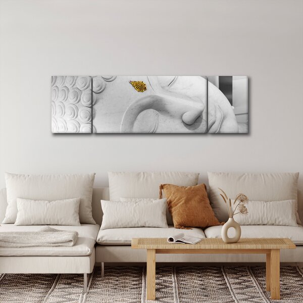Obraz - Bílý Buddha (170x50 cm)