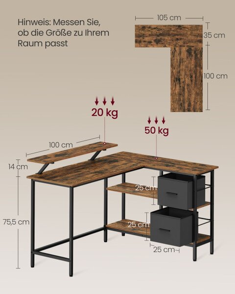 Rohový kancelářský stůl se dvěma boxy LWD098B01