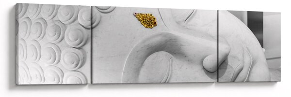 Obraz - Bílý Buddha (170x50 cm)