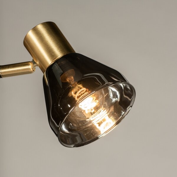 Stojací designová lampa Rivve Black and Gold (LMD)