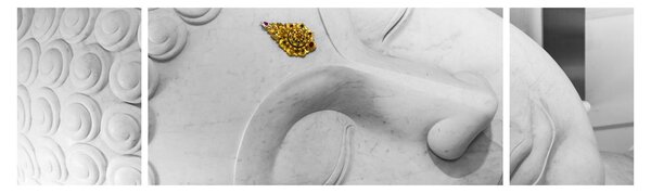 Obraz - Bílý Buddha (170x50 cm)