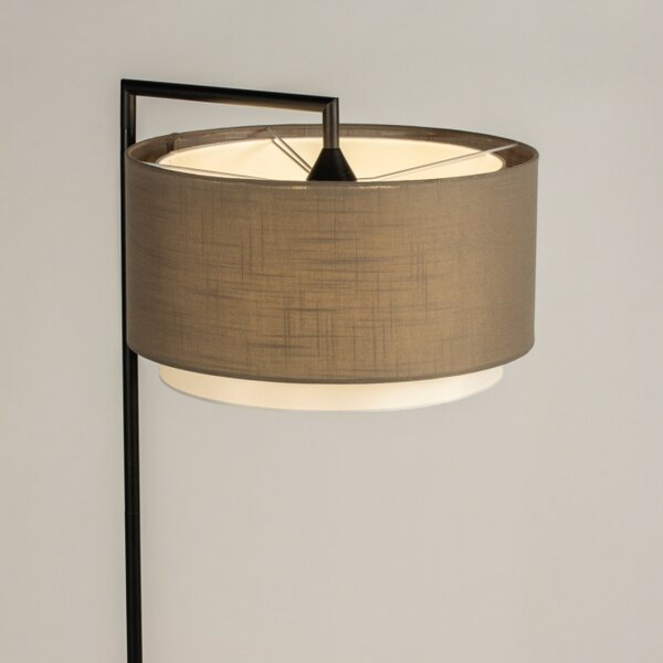 Stojací designová lampa Pallas Soffito Taupe and Black (LMD)