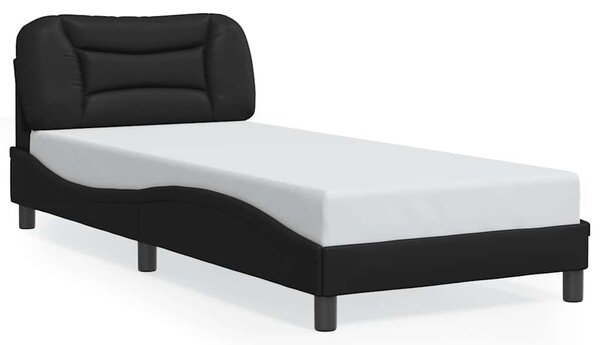 Rám postele bez matrace Hvar černý 80 x 200 cm umělá kůže 3207960