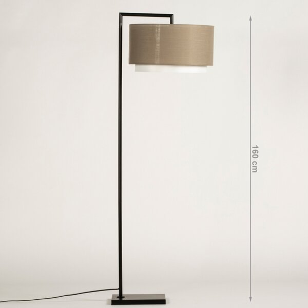 Stojací designová lampa Pallas Soffito Taupe and Black (LMD)