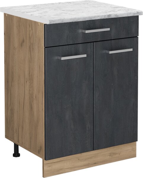 Spodní skříňka kuchyňské linky Vicco R-Line Černý beton 60 cm PD Mramor, Model 47518