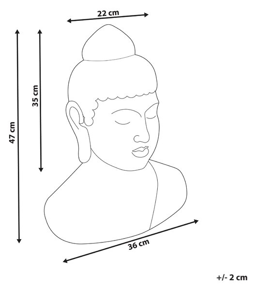Dekorativní figurka Buddha CARUM Keramika Černá