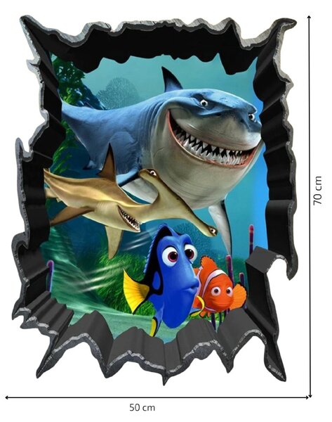 Samolepka na zeď "Hledá se Dory" 50x70 cm