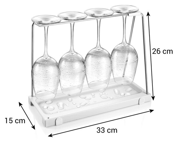 Plastový držák na skleničky na víno FlexiSpace – Tescoma