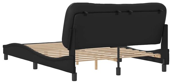 Rám postele bez matrace Hvar černý 120 x 200 cm umělá kůže 3207988